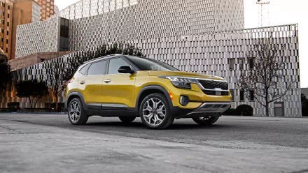 SUV yellow car car Kia vehicle Kia Seltos HD Desktop Wallpaper | Background Image