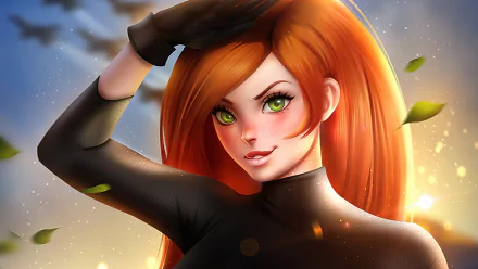 Kim Possible (Character) green eyes redhead TV Show Kim Possible HD Desktop Wallpaper | Background Image