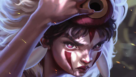 face Anime Princess Mononoke HD Desktop Wallpaper | Background Image