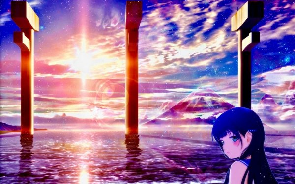Anime Nagi no Asukara Miuna Shiodome Sunset HD Wallpaper | Background Image