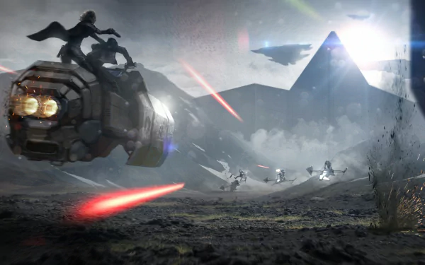 laser warrior Sci Fi battle HD Desktop Wallpaper | Background Image
