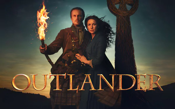 Claire Fraser Caitriona Balfe Jamie Fraser Sam Heughan TV Show Outlander HD Desktop Wallpaper | Background Image