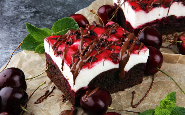 still life cake fruit cherry food dessert HD Desktop Wallpaper | Background Image