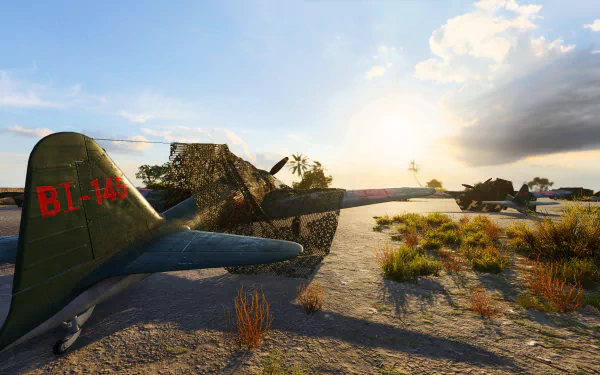 Wake Island airplane video game Battlefield V HD Desktop Wallpaper | Background Image