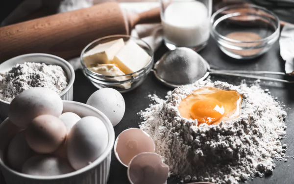flour still life food egg HD Desktop Wallpaper | Background Image