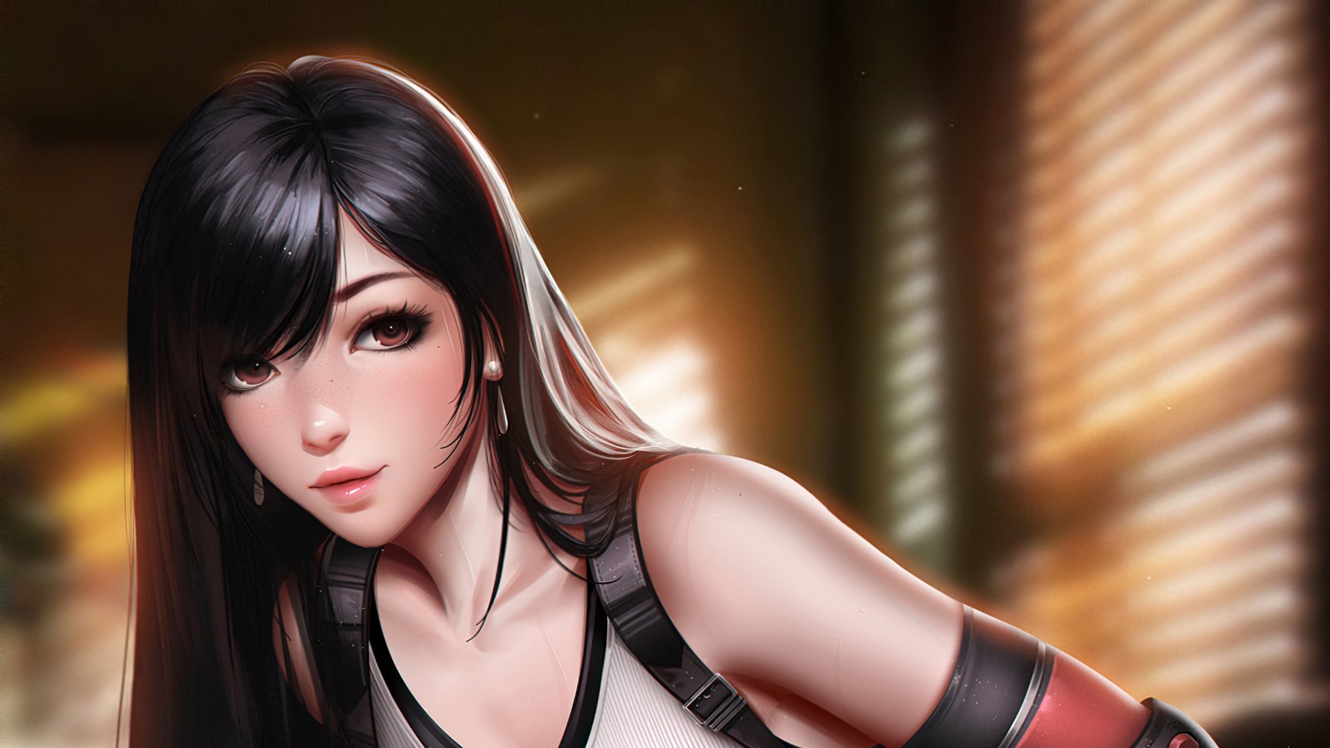 Download Brown Eyes Black Hair Final Fantasy Tifa Lockhart Video Game Final Fantasy Vii Remake