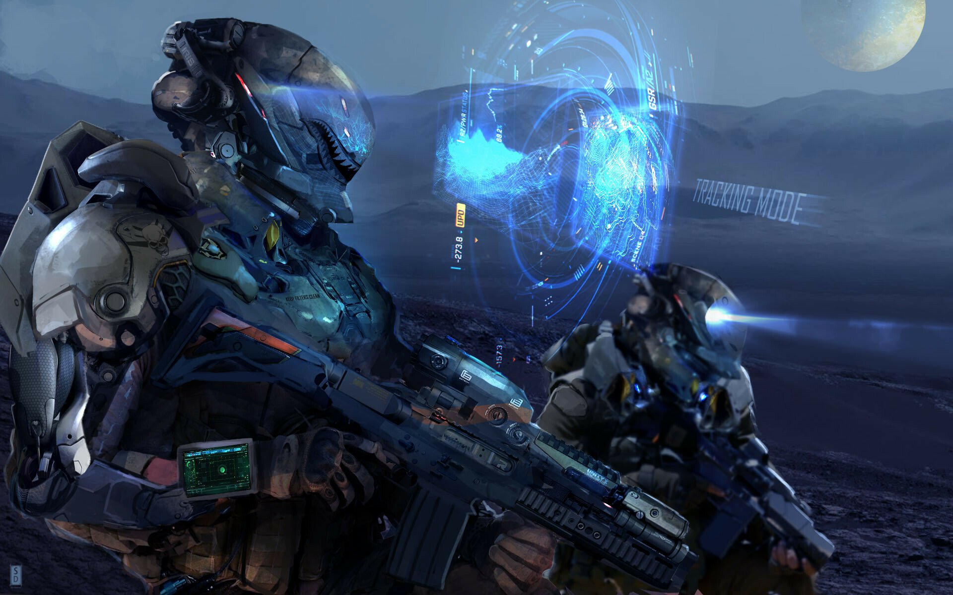Download Sci Fi Warrior HD Wallpaper by Shai Daniel | 1920x1200 ...