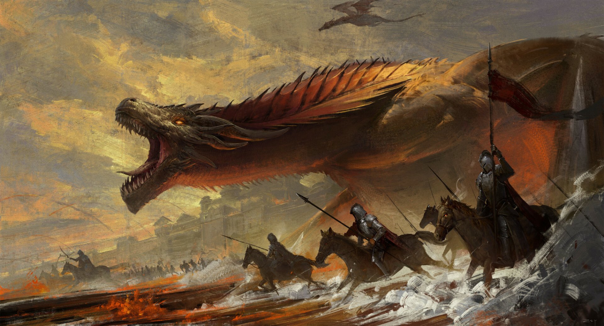 Download Dragon Fantasy A Song Of Ice And Fire Hd Wallpaper By Shunyi Zhou