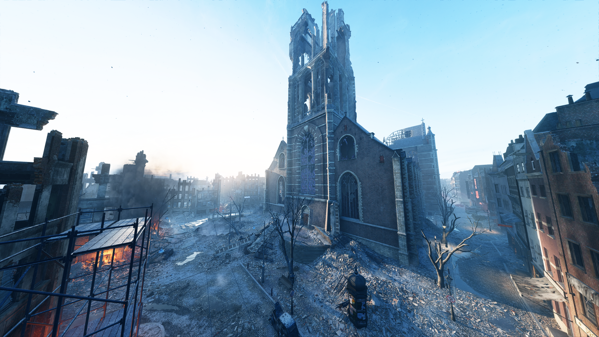 Download Devastation Church Battefield V Video Game Battlefield V HD Wallpaper by FLX-II