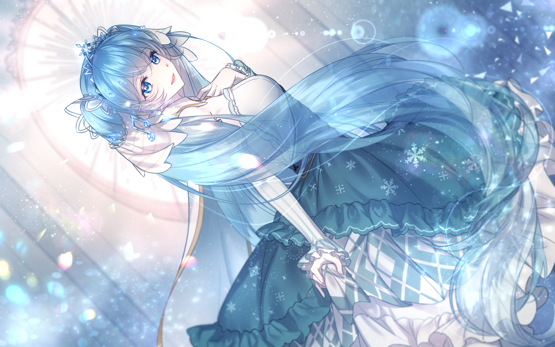 Download Yuki Miku Anime Vocaloid HD Wallpaper by モヒート