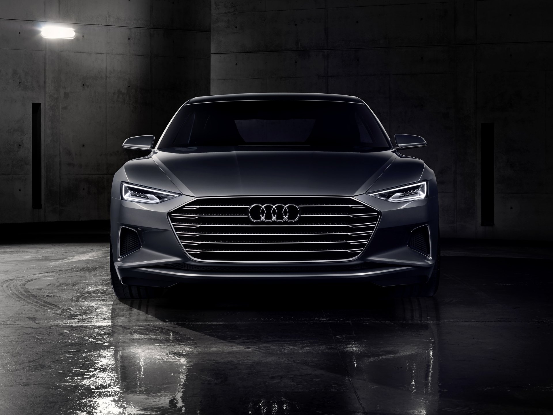 Download Compact Car Silver Car Car Audi Vehicle Audi Prologue 4k Ultra HD Wallpaper