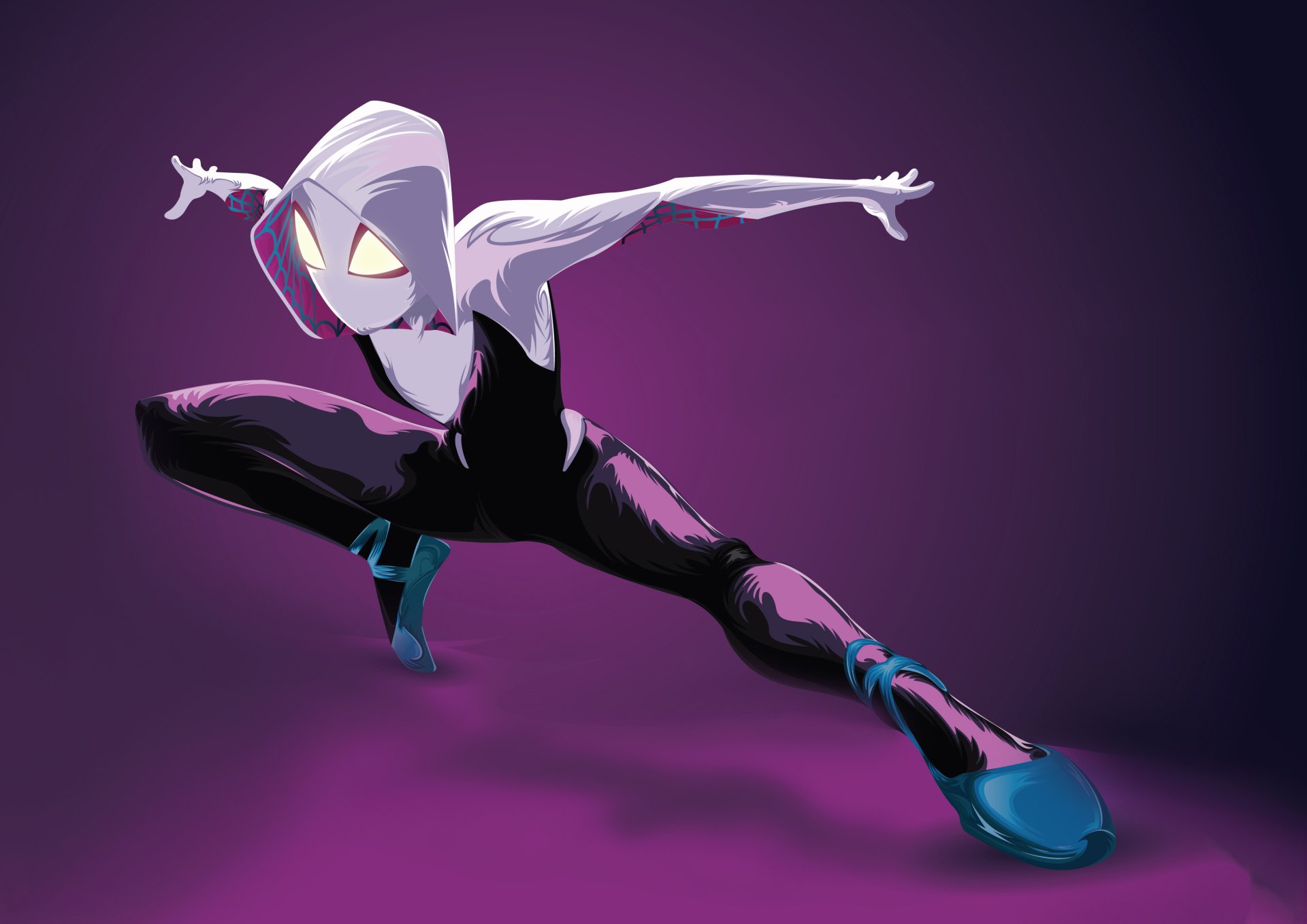 spider-gwen-hd-comic-wallpaper-gwen-stacy-in-action-by-lyka-eugenio