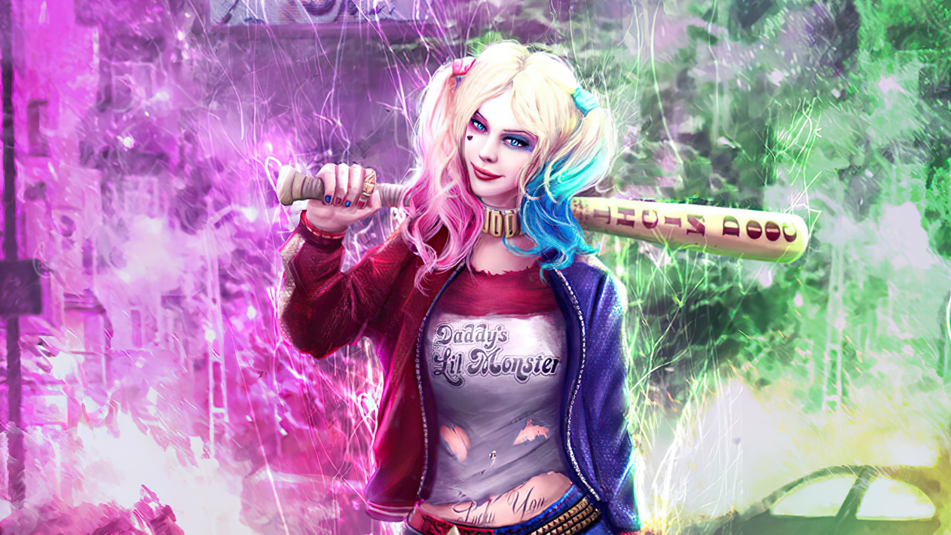 Download Baseball Bat Blue Eyes Twintails Blonde Dc Comics Comic Harley Quinn Hd Wallpaper By 6345