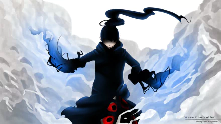 HD PC desktop wallpaper featuring Juy Viole Grace from the anime Tower of God, depicted with dark energy swirling around his hands against a snowy, mountainous backdrop.