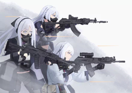 RPK-16 (Girls Frontline) AK-15 (Girls Frontline) AK-12 (Girls Frontline) video game Girls Frontline HD Desktop Wallpaper | Background Image