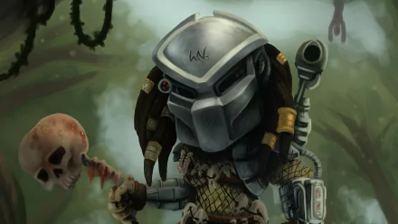 chibi Sci Fi Predator HD Desktop Wallpaper | Background Image