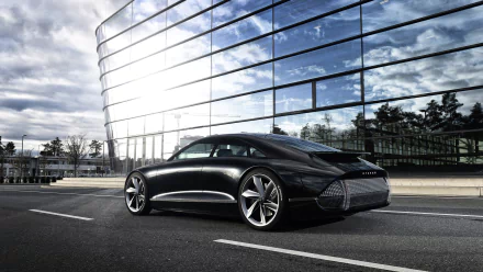 electric car black car car Hyundai vehicle Hyundai Prophecy HD Desktop Wallpaper | Background Image