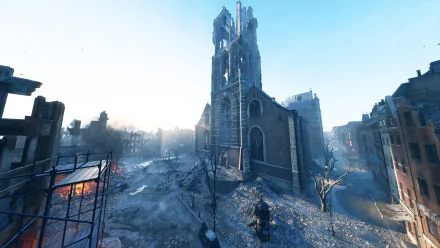 devastation church Battefield V video game Battlefield V HD Desktop Wallpaper | Background Image
