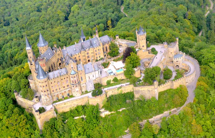  Aerial View of The Hohenzollern Castle