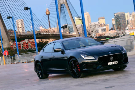  Maserati Quattroporte Near the Anzac Bridge, Sydney, Australia