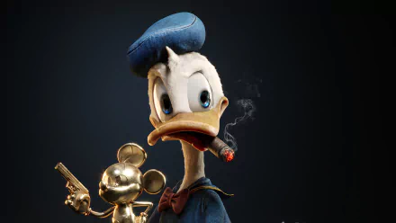gun Mickey Mouse cigar Donald Duck movie Disney HD Desktop Wallpaper | Background Image