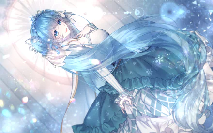 Yuki Miku Anime Vocaloid HD Desktop Wallpaper | Background Image
