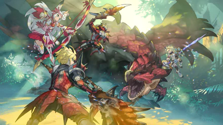 Rathalos (Monster Hunter) Vanessa (Dragalia Lost) Berserker (Dragalia Lost) Sarisse (Dragalia Lost) Euden (Dragalia Lost) Monster Hunter video game Dragalia Lost HD Desktop Wallpaper | Background Image