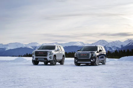 white car car SUV GMC snow vehicle GMC Yukon Denali HD Desktop Wallpaper | Background Image