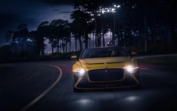 cabriolet yellow car car Bentley vehicle Bentley Mulliner Bacalar HD Desktop Wallpaper | Background Image