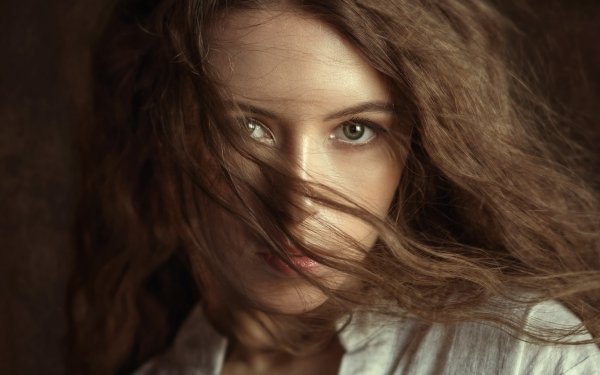 Women Face Model Green Eyes Brown Eyes HD Wallpaper | Background Image