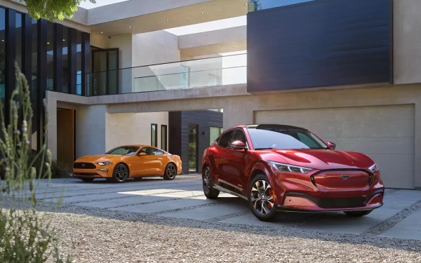 electric car SUV car Ford Mustang Ford vehicle Ford Mustang Mach-E HD Desktop Wallpaper | Background Image