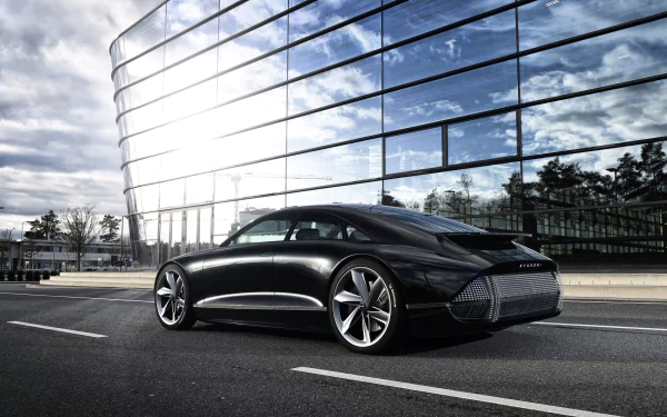 electric car black car car Hyundai vehicle Hyundai Prophecy HD Desktop Wallpaper | Background Image