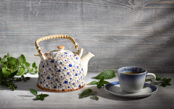 still life drink cup kettle food tea HD Desktop Wallpaper | Background Image