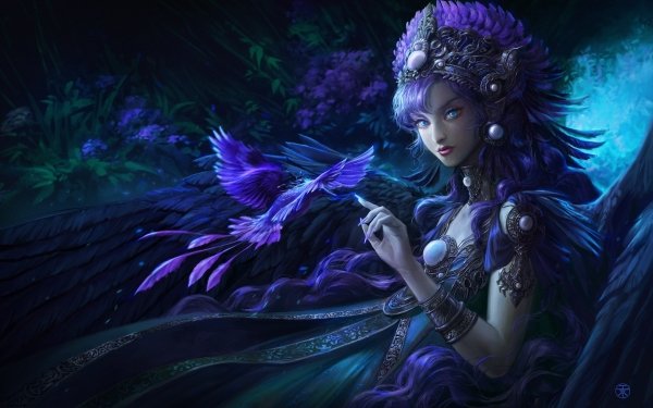Fantasy Fairy Blue Bird HD Wallpaper | Background Image