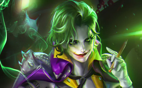 green eyes lipstick green hair genderbend DC Comics Comic Joker HD Desktop Wallpaper | Background Image