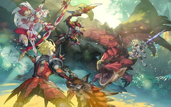 Rathalos (Monster Hunter) Vanessa (Dragalia Lost) Berserker (Dragalia Lost) Sarisse (Dragalia Lost) Euden (Dragalia Lost) Monster Hunter video game Dragalia Lost HD Desktop Wallpaper | Background Image