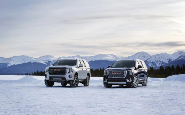 white car car SUV GMC snow vehicle GMC Yukon Denali HD Desktop Wallpaper | Background Image
