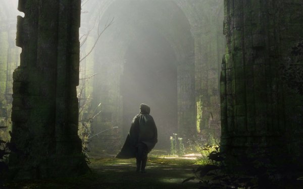 Fantasy Men Cloak Ruin HD Wallpaper | Background Image