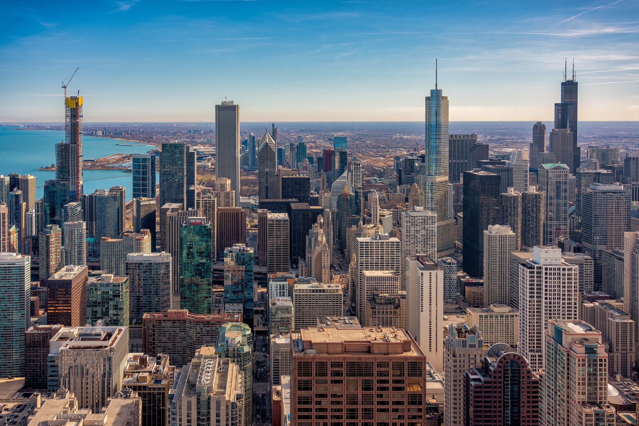 Aerial view of Chicago