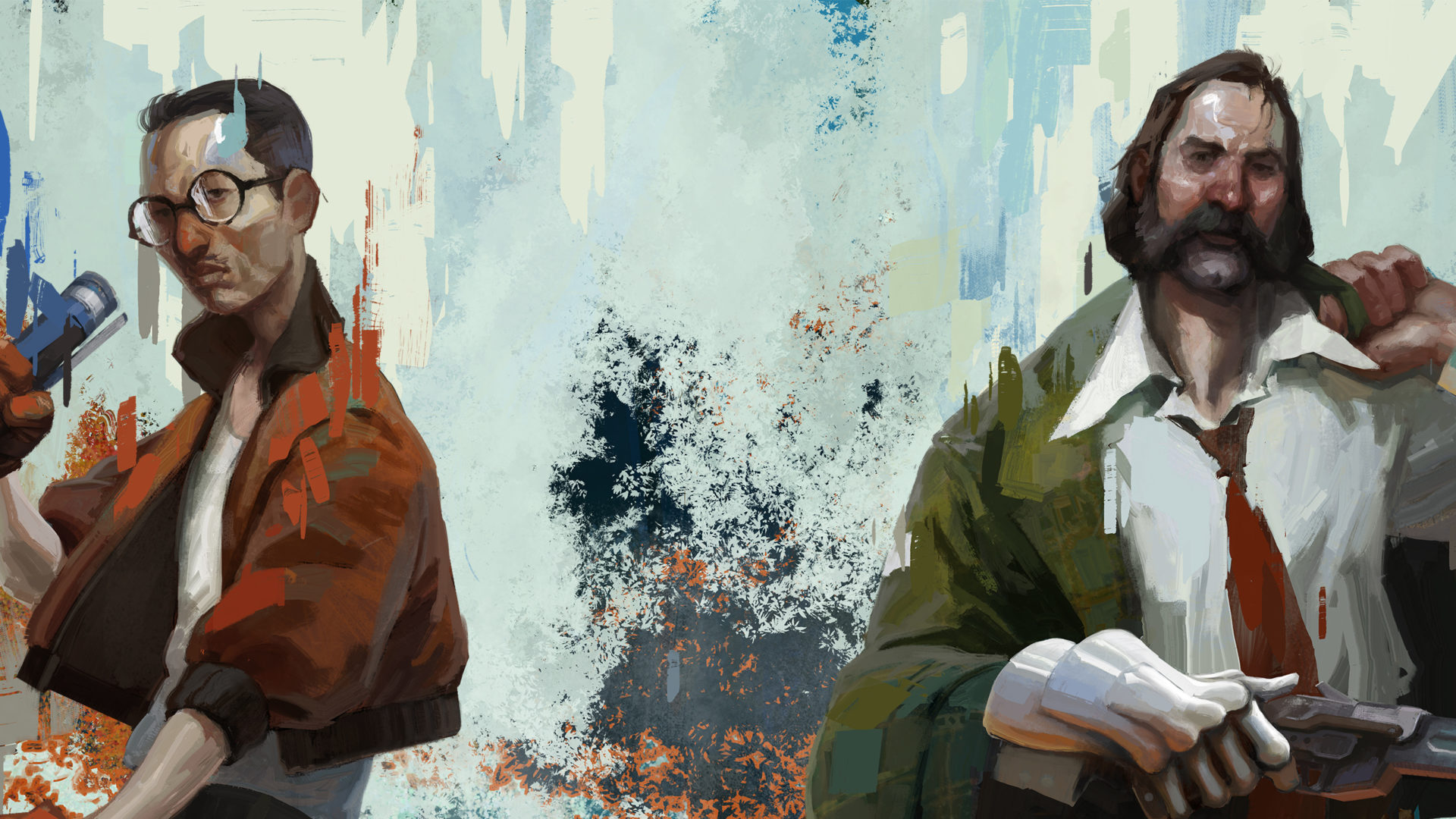 Disco Elysium Artistic Wallpaper HD Character Duo Background