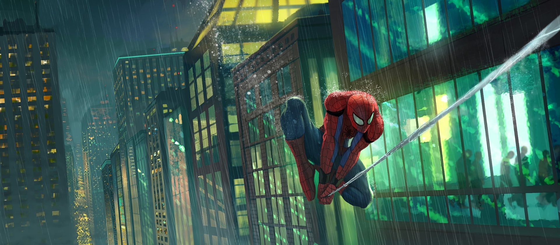 Download Rain Comic Spider Man HD Wallpaper