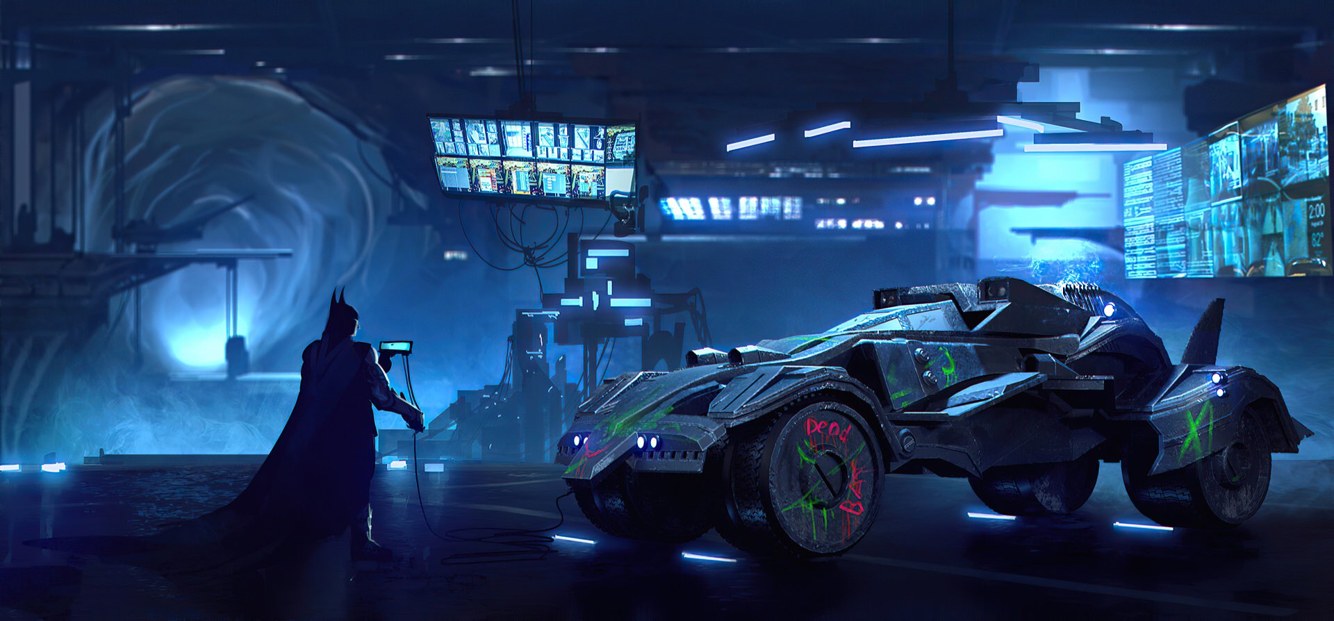 Download Batcave Batmobile DC Comics Comic Batman HD Wallpaper by Mohamed Saad