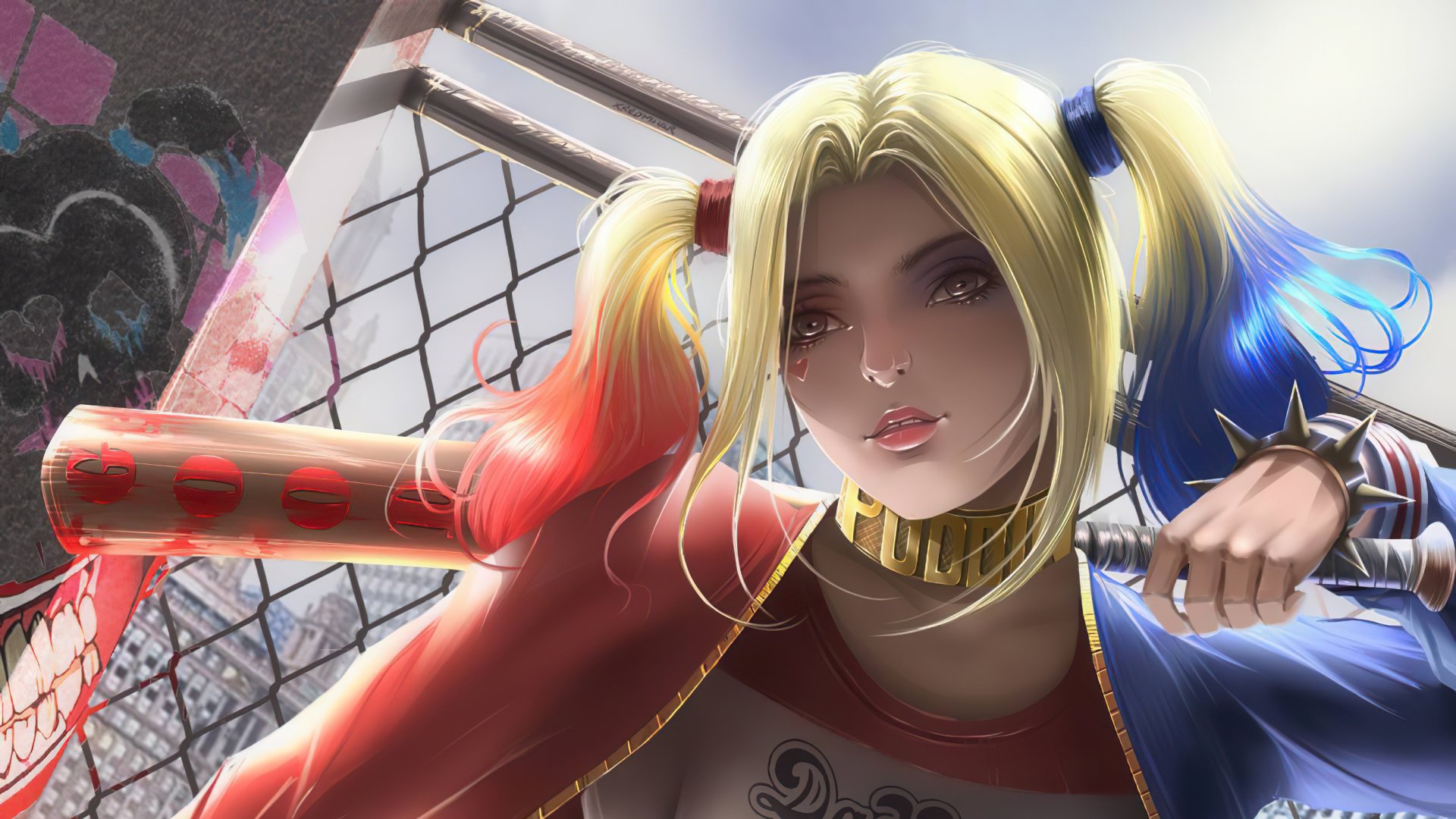 Download Baseball Bat Twintails Blonde DC Comics Comic Harley Quinn HD Wallpaper by Xredmhar