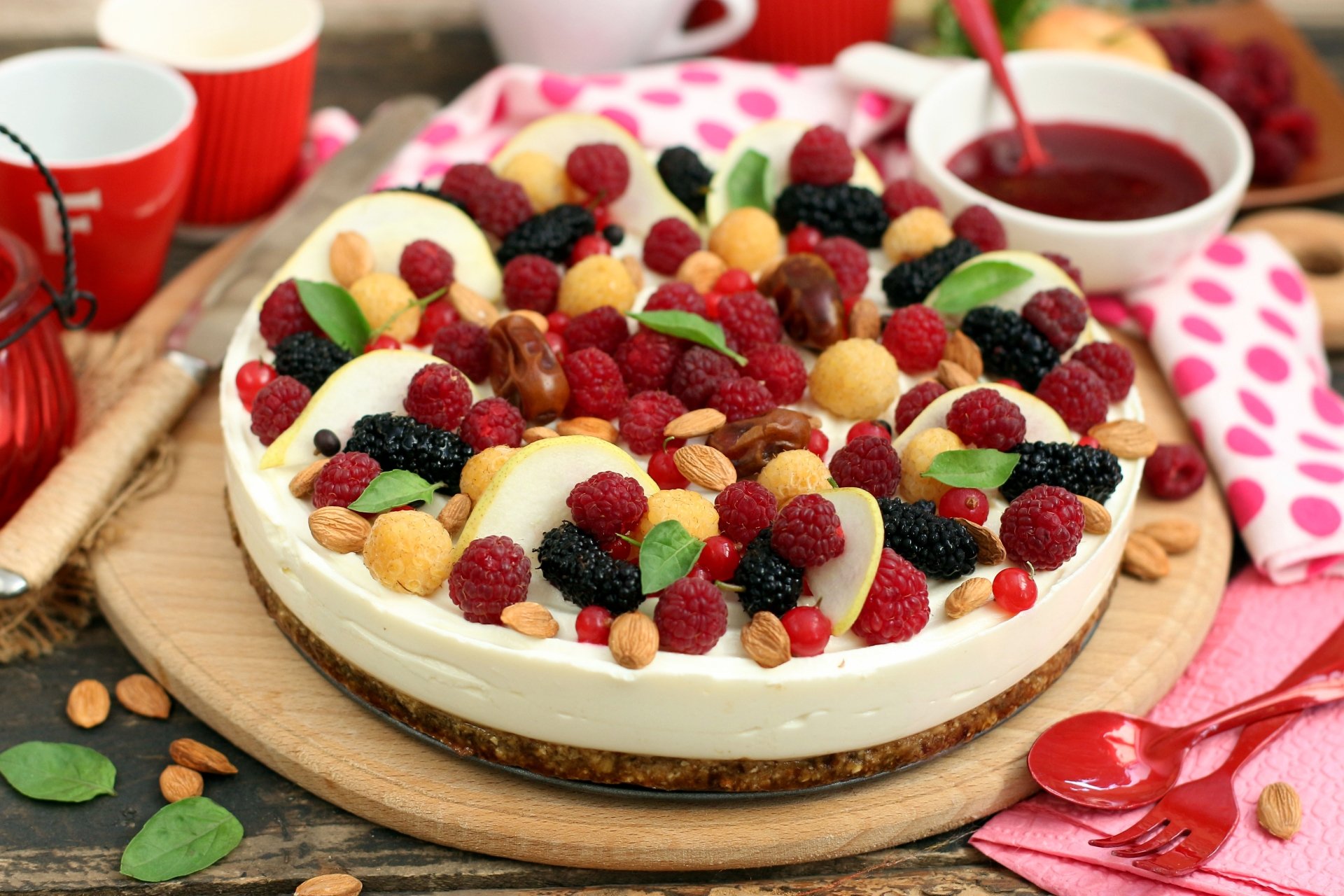 Download Fruit Cake Berry Food Cheesecake 4k Ultra Hd Wallpaper 