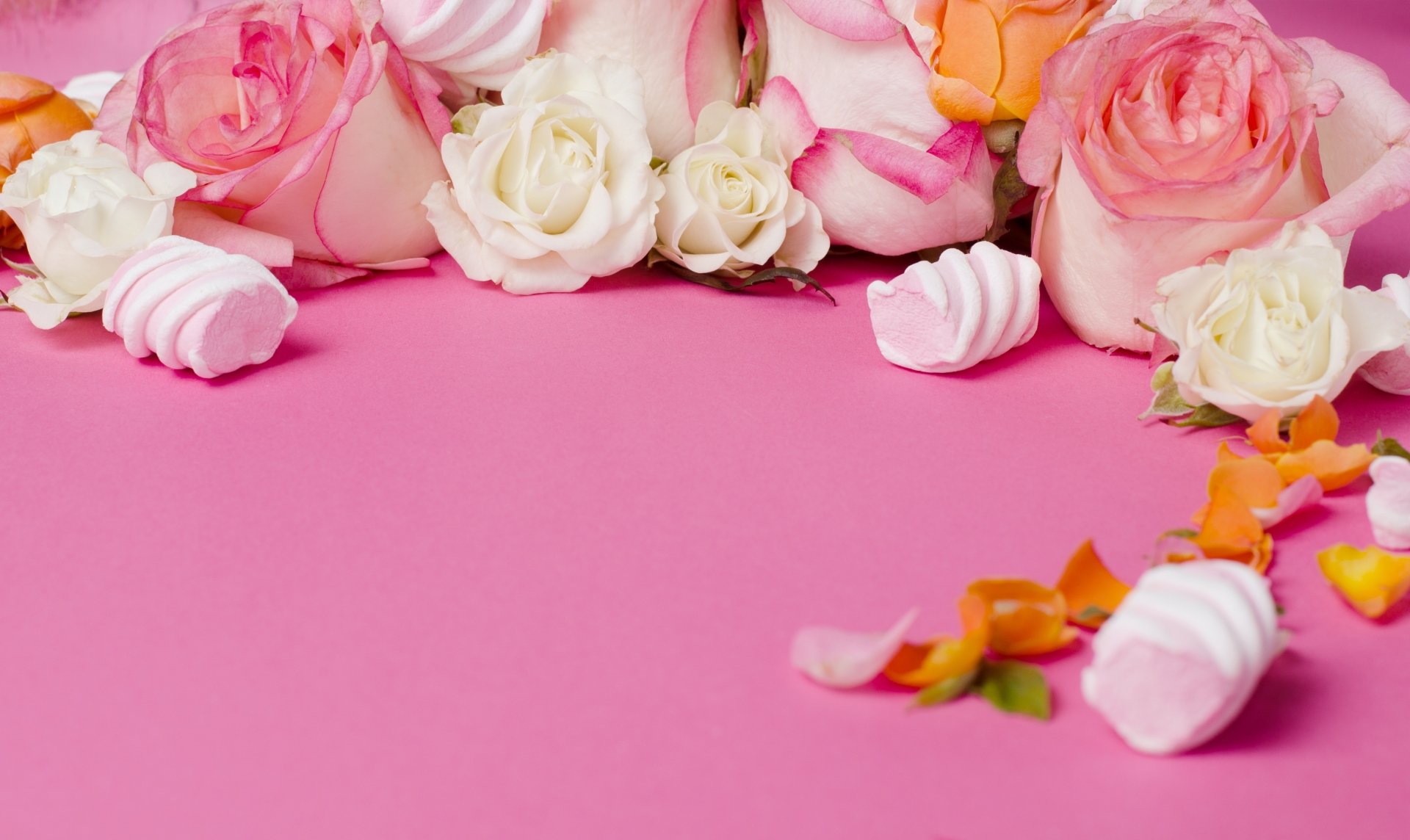 Download Rose Food Marshmallow 4k Ultra HD Wallpaper