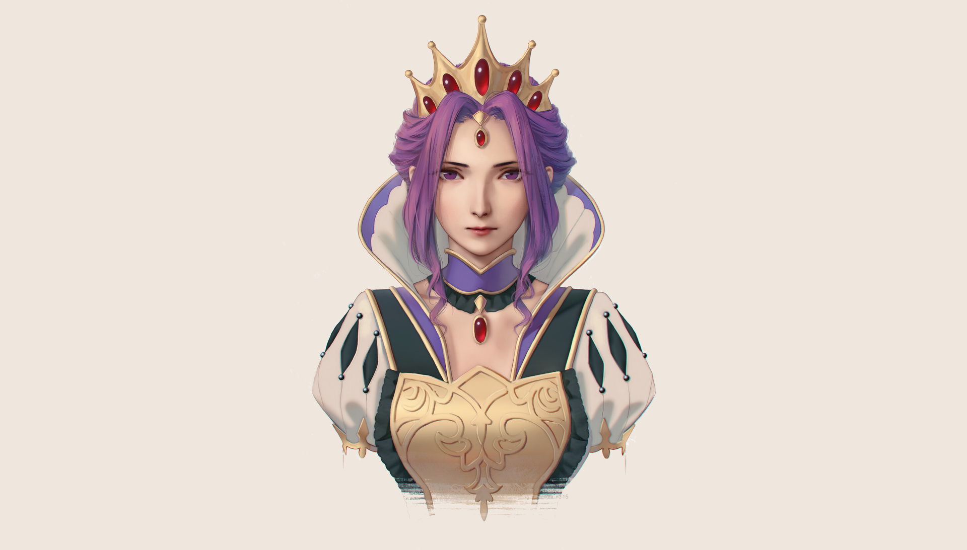 HD desktop wallpaper of Mirellia Q Melromarc, a regal anime character from The Rising of the Shield Hero, featuring her crown and detailed royal attire.