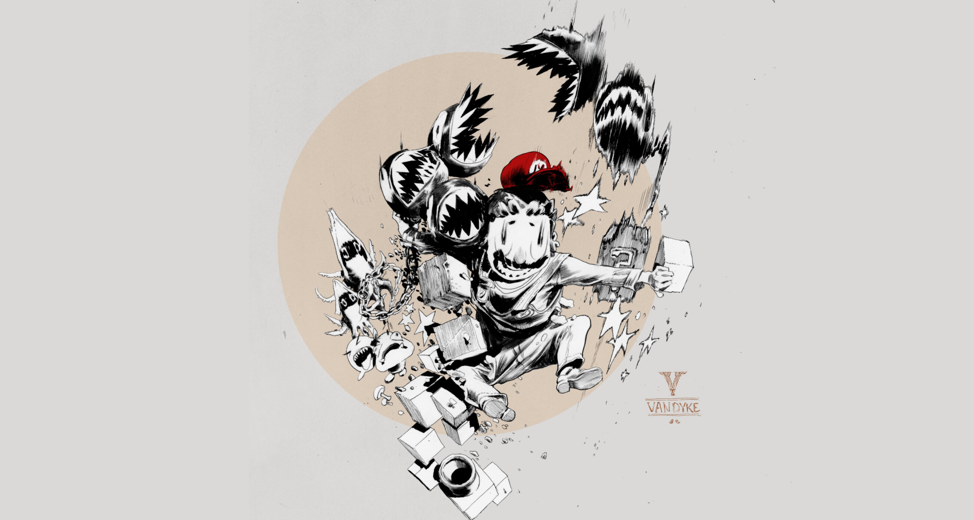 Download Video Game Super Mario HD Wallpaper by Geirrod Van Dyke