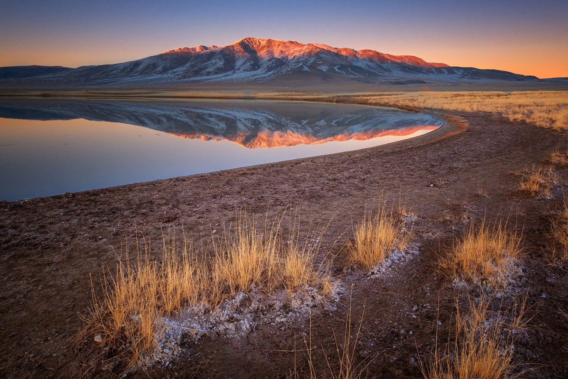 Download Mongolia Lake Nature Coastline HD Wallpaper
