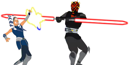 Darth Maul Ahsoka Tano TV Show Star Wars: The Clone Wars (2008) HD Desktop Wallpaper | Background Image