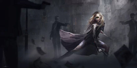 futuristic blonde cyberpunk woman warrior Sci Fi cyborg HD Desktop Wallpaper | Background Image